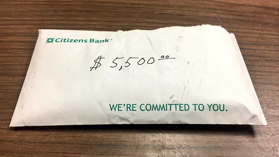 Bank envelope prank