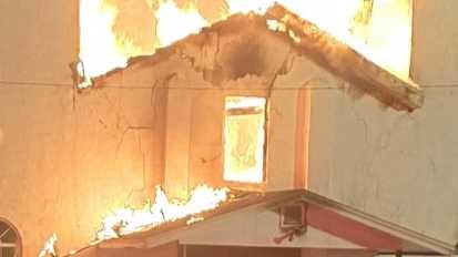 Eerie photos show Central Florida church engulfed in flames