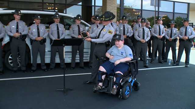 Local teen with muscular dystrophy becomes honorary state trooper - Vimarsana News