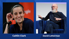 Caitlin Clark and David Letterman