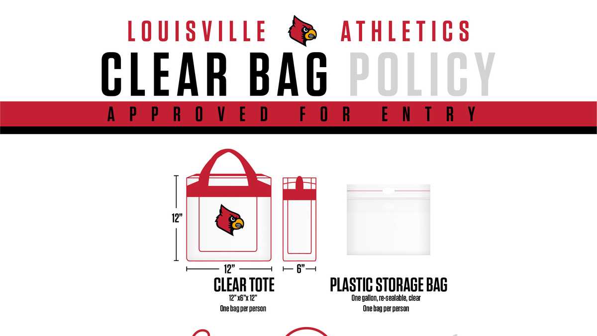 Louisville Cardinals Clear Stadium Tote Bag