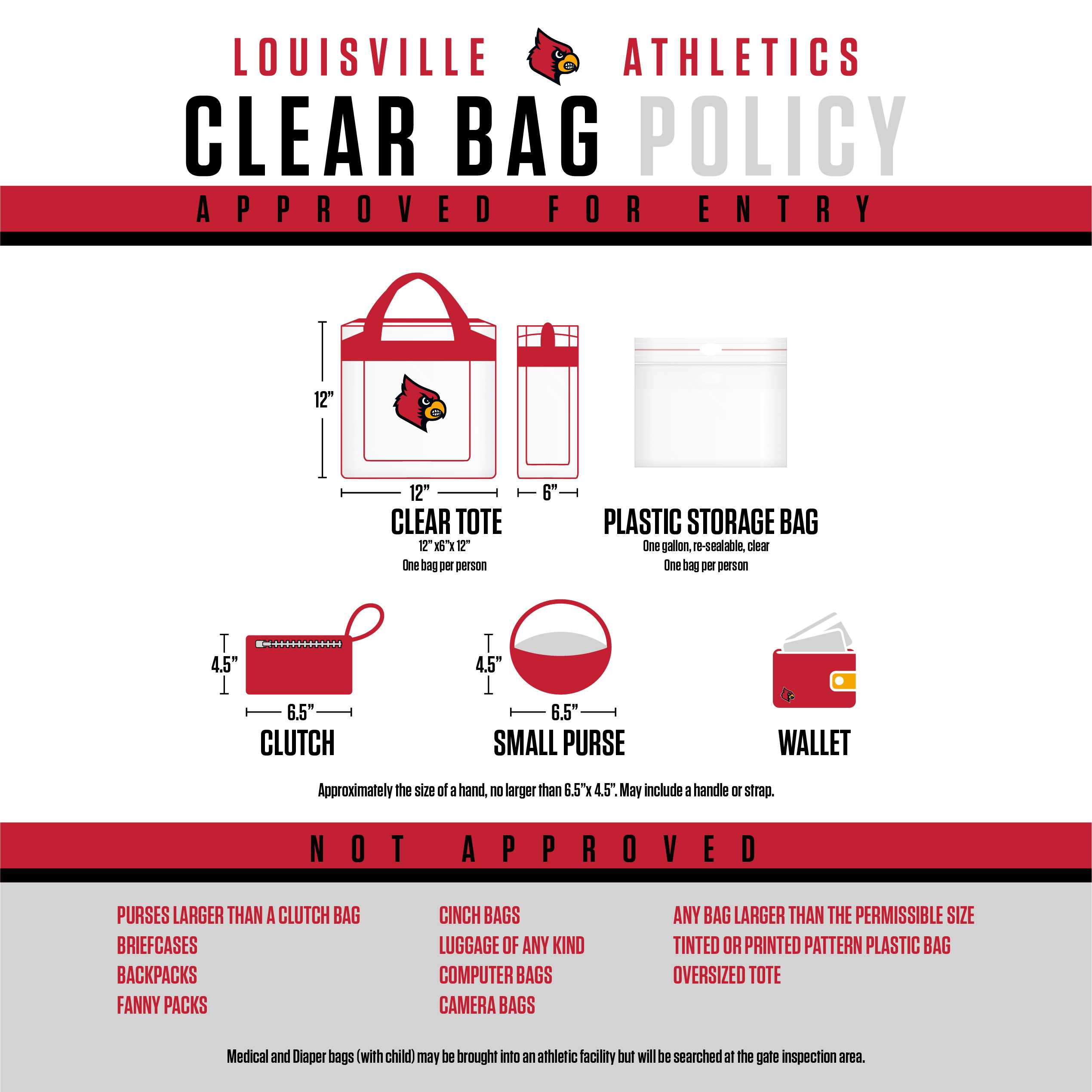 Louisville Cardinals Dot Tote Bag