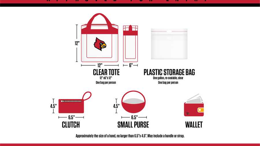 HEADS UP LADIES! You have to bring a clear purse/tote to the UofL game  Saturday