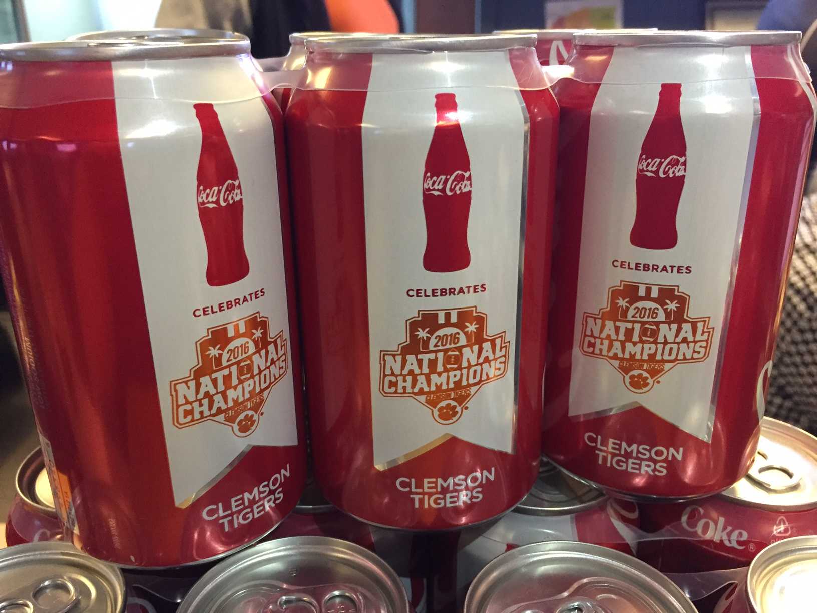 2018 Clemson Tigers National Championship Coke Coca Cola 6 pack Cans