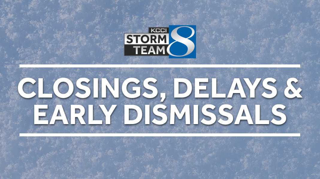 Iowa school closings Latest cancellations and delays for Tuesday