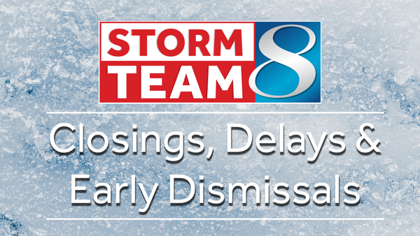 Closings, delays, early dismissals graphic