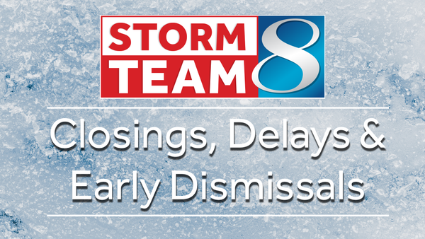 Closings, delays, early dismissals graphic