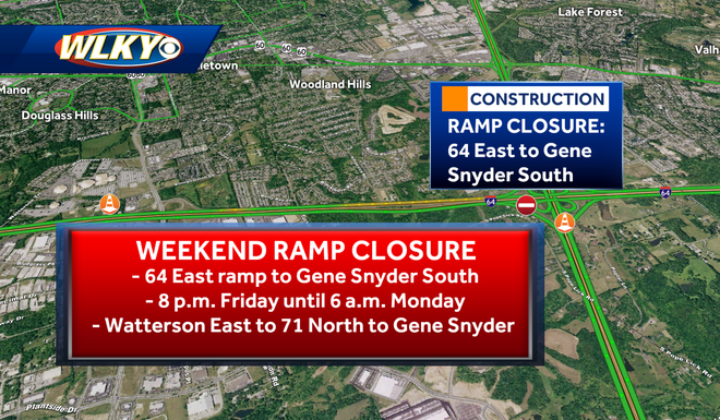 Traffic: Weekend ramp closures on I-64, I-265
