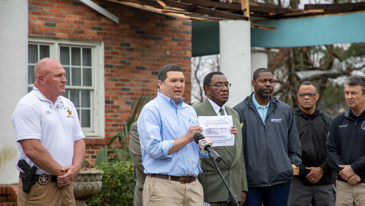 Alabama Attorney General tours storm damage in Selma, urges awareness