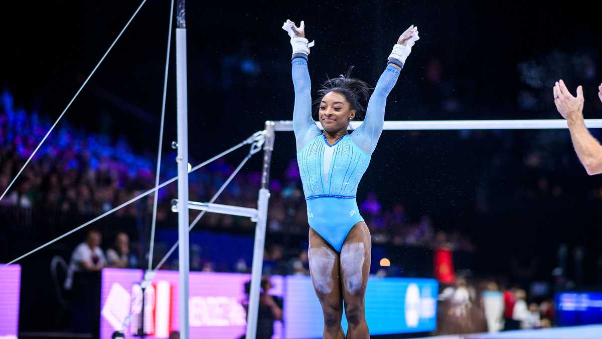 Simone Biles wins 20th world championships gold medal as US women's