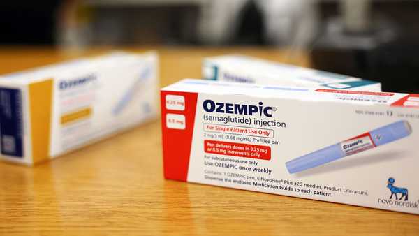 The US Food and Drug Administration issued a warning Tuesday about compounded versions of the drug semaglutide, which is approved for treatment of diabetes and excess weight, and pictured, boxes of the diabetes drug Ozempic on April 17, in Los Angeles, California.