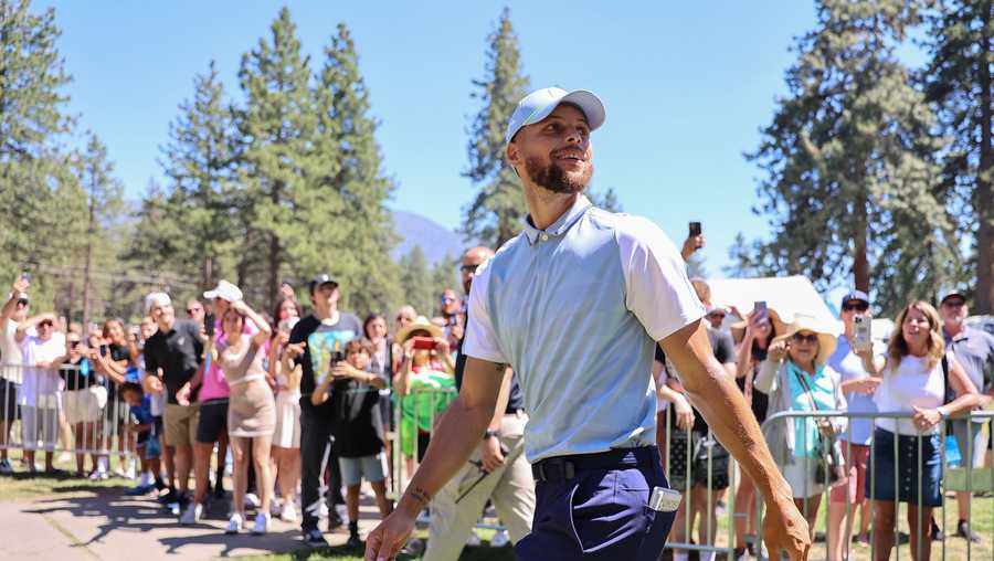 Steph Curry hits holeinone at celebrity golf tournament