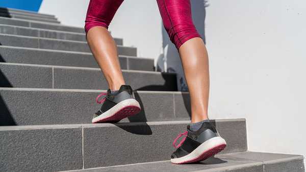 Adding in a short workout such as climbing stairs is a good way to get in your daily exercise.