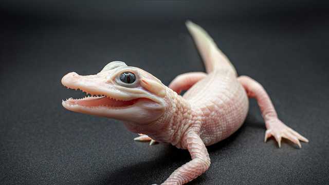 Extremely rare white leucistic gator born at Orlando park - Vimarsana News