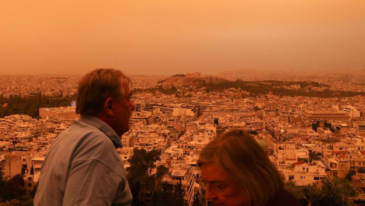 Athens turns orange, Helsinki goes white as Europe's weather springs a ...