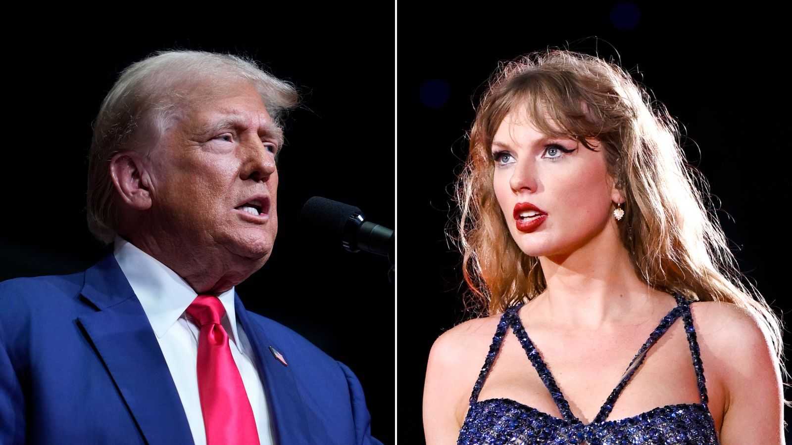 Trump posts fake AI images of Taylor Swift, falsely suggesting he has the singer's support