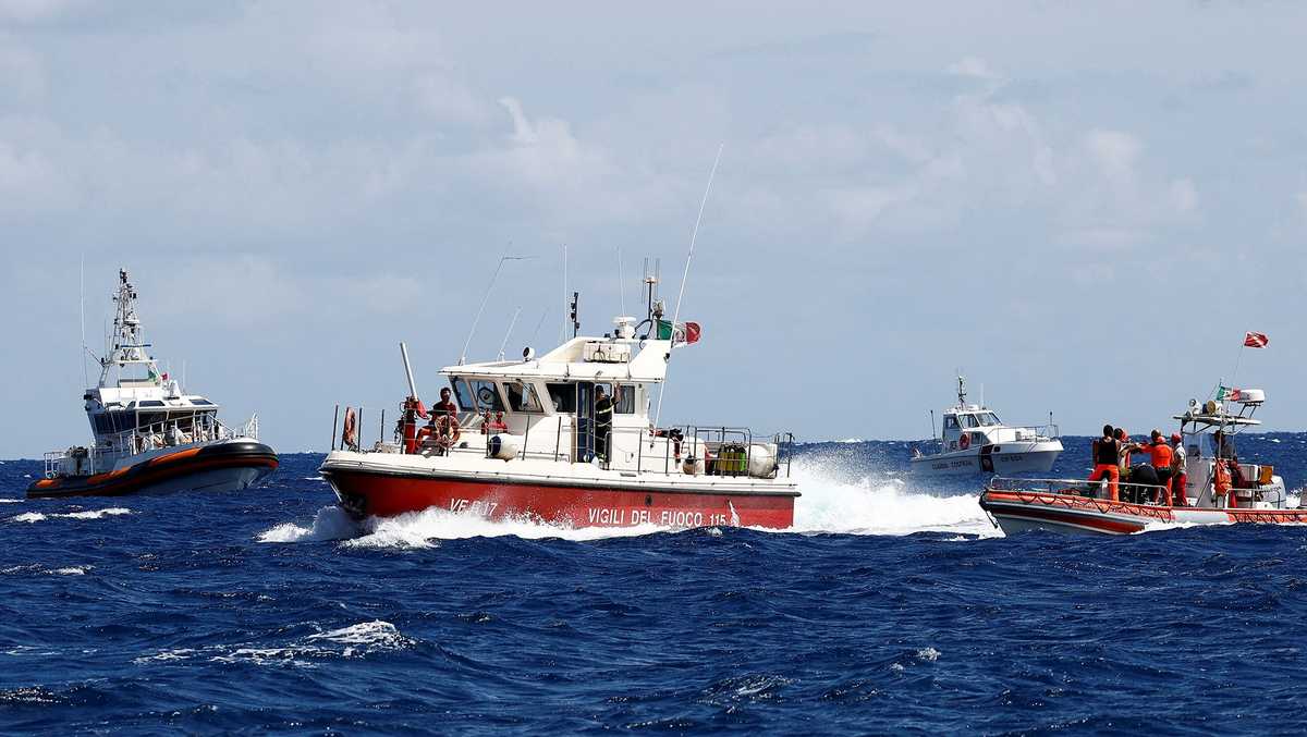Divers find 4 bodies during search of yacht wreckage off Sicily, 2 still missing