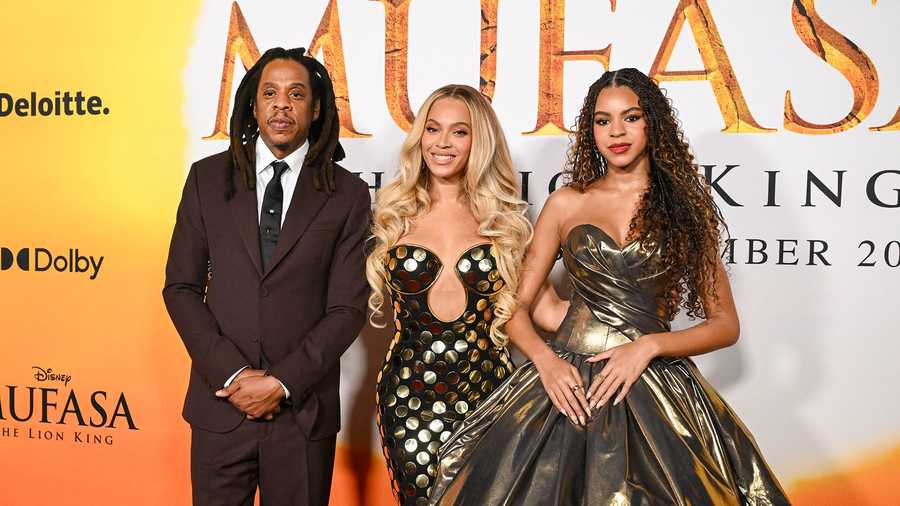 Jay-Z and Beyoncé join daughter Blue Ivy on red carpet after rapper is accused of sexual assault