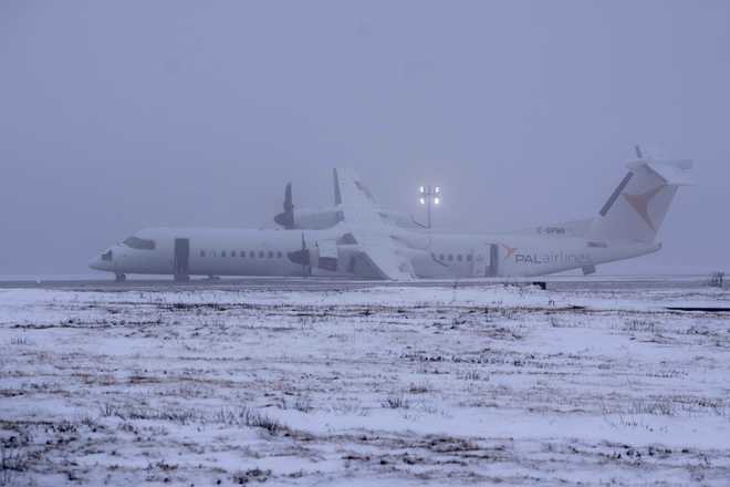 Las autoridades de Transporte de Canadá están investigando un vuelo de Air Canada Express que experimentó un problema en el tren de aterrizaje después de aterrizar en el Aeropuerto Internacional Halifax Stanfield el sábado por la noche.