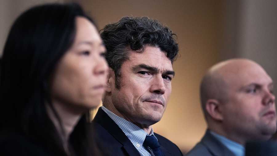 Joe Kent, an aide to Tulsi Gabbard, director of National Intelligence, attends the House Select Intelligence Committee hearing titled "Worldwide Threats Assessment," in Longworth building on Wednesday, March 26.