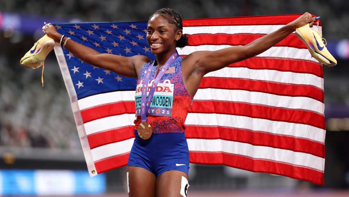 South Carolina sprinter ‘not satisfied’ after gold-medal sweep at World Championships