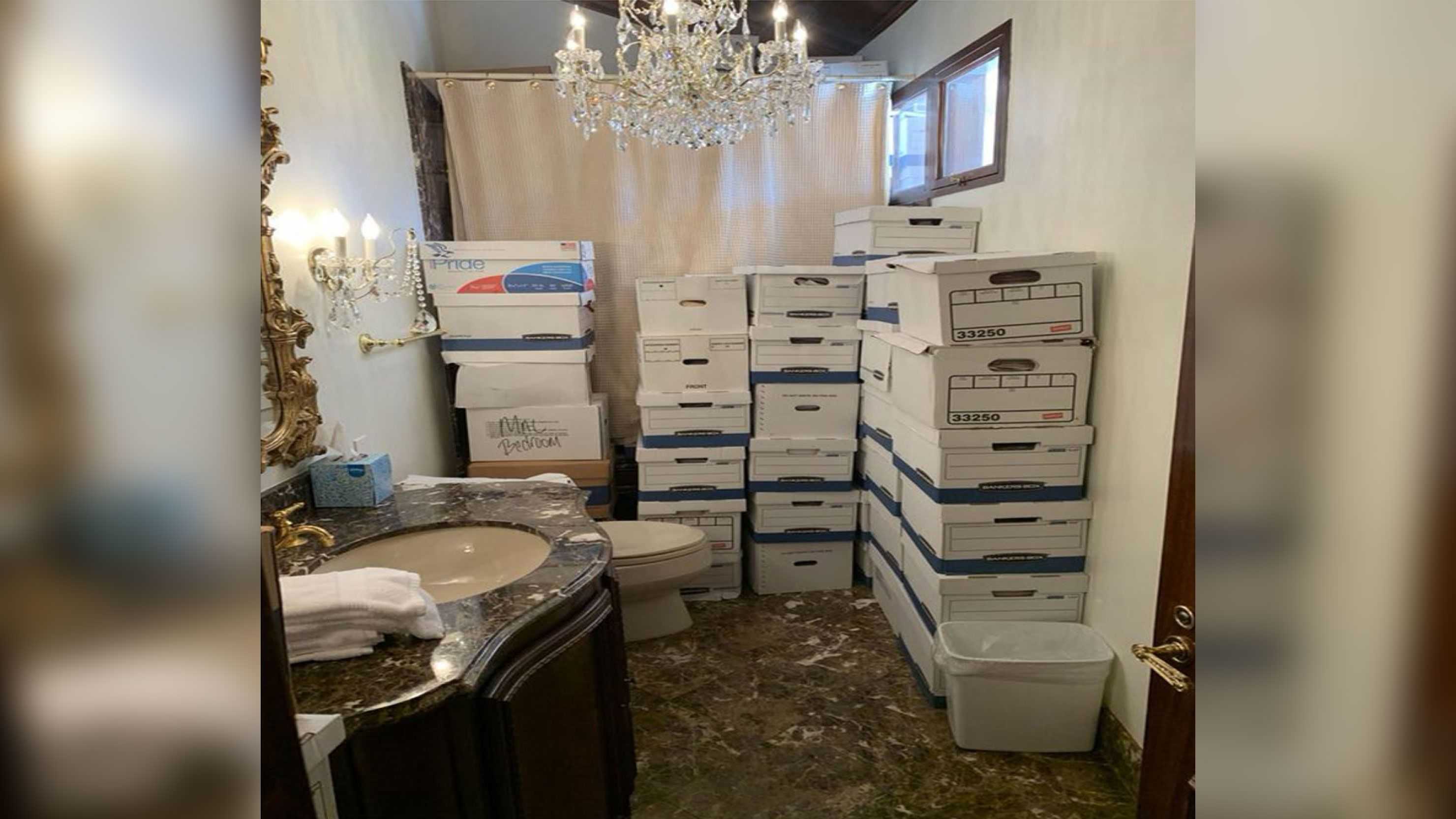 Trump Mar-a-Lago Indictment Photos Showing Boxes Of Documents