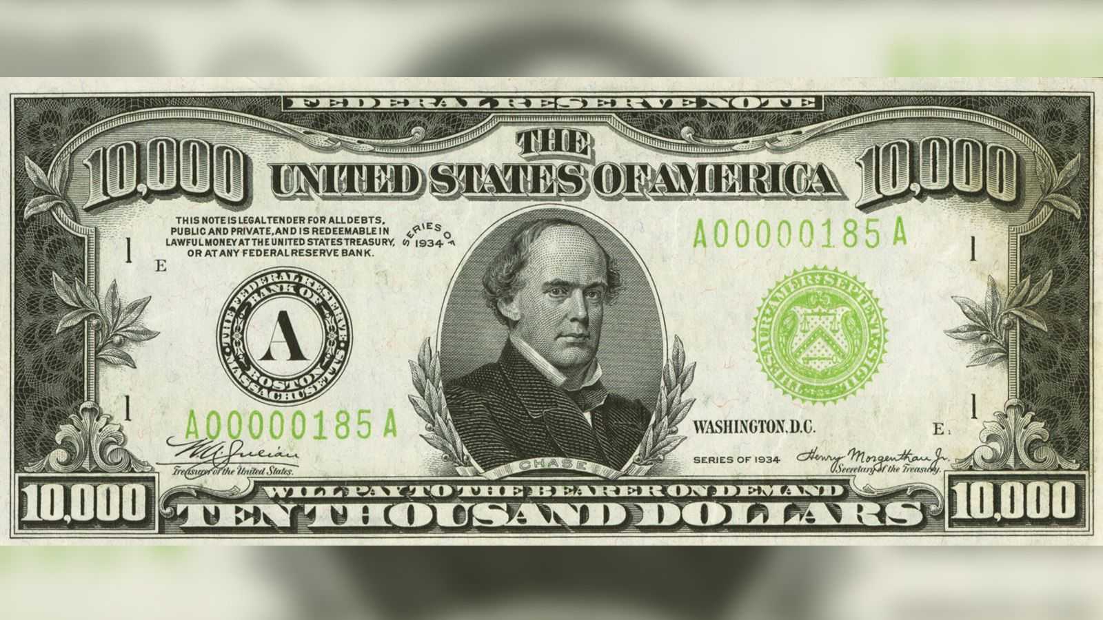 $10,000 bill from Great Depression era auctions for $480,000 - Vimarsana News