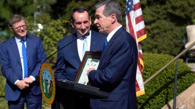 Coach K receives North Carolina's Long Leaf Pine award - Vimarsana News