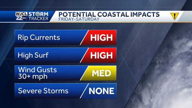 Savannah: Coastal low to deliver gusty winds, chance of showers - Vimarsana News