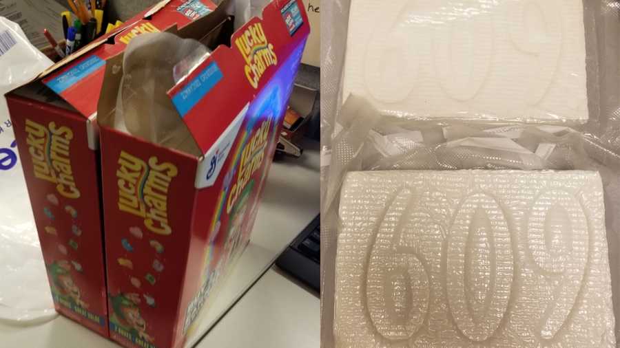 New York State Police say cocaine was found inside Lucky Charms cereal boxes that were in the possession of a Worcester man on Oct. 24, 2020.