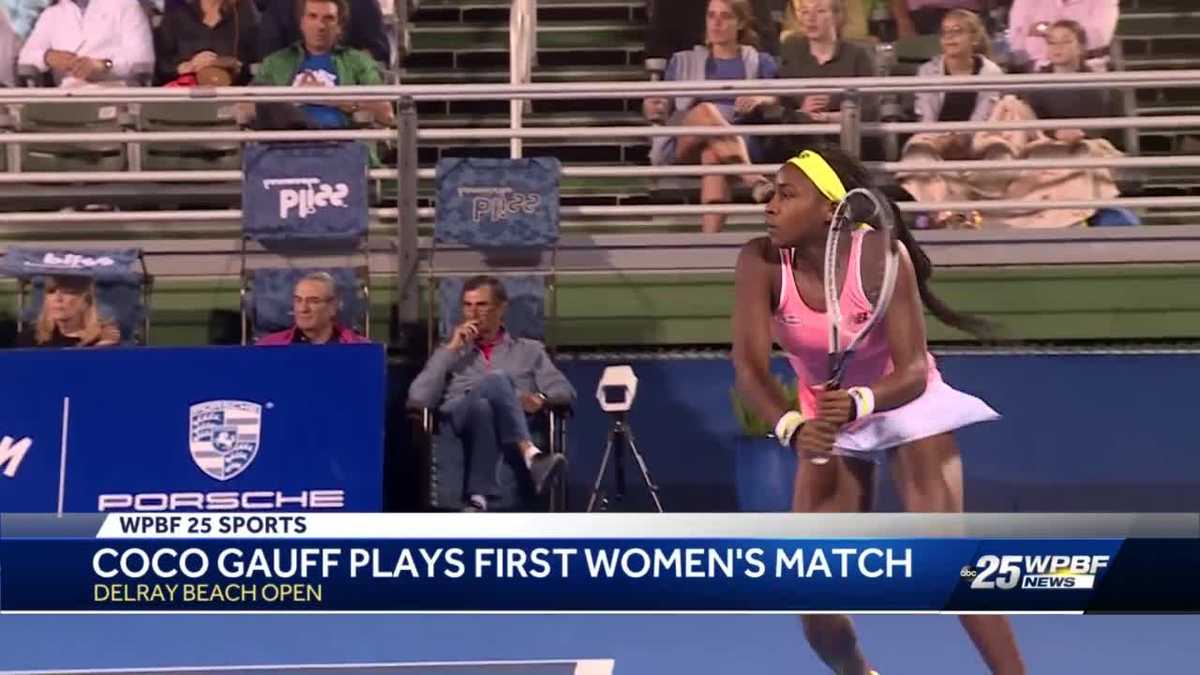 Cori "COCO" Gauff wins first women's match at Delray Beach Open