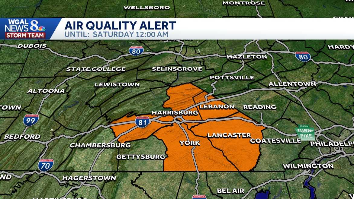 Code orange air quality alert in effect for parts of the Susquehanna Valley