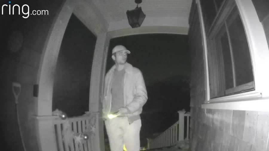 A break-in suspect was captured on Ring doorbell cam
