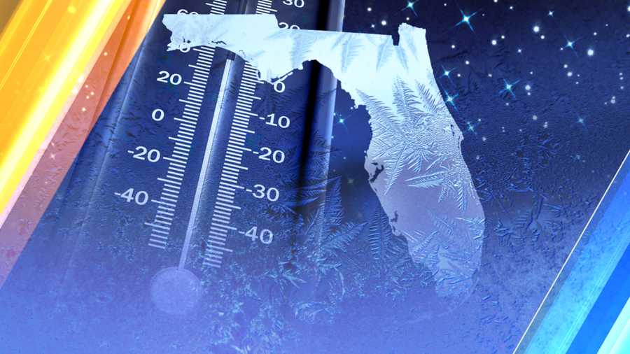 a thermometer and florida with ice