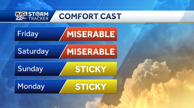 Hot and humid this weekend with scattered afternoon storms