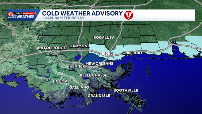 A Cold Weather Advisory is in effect