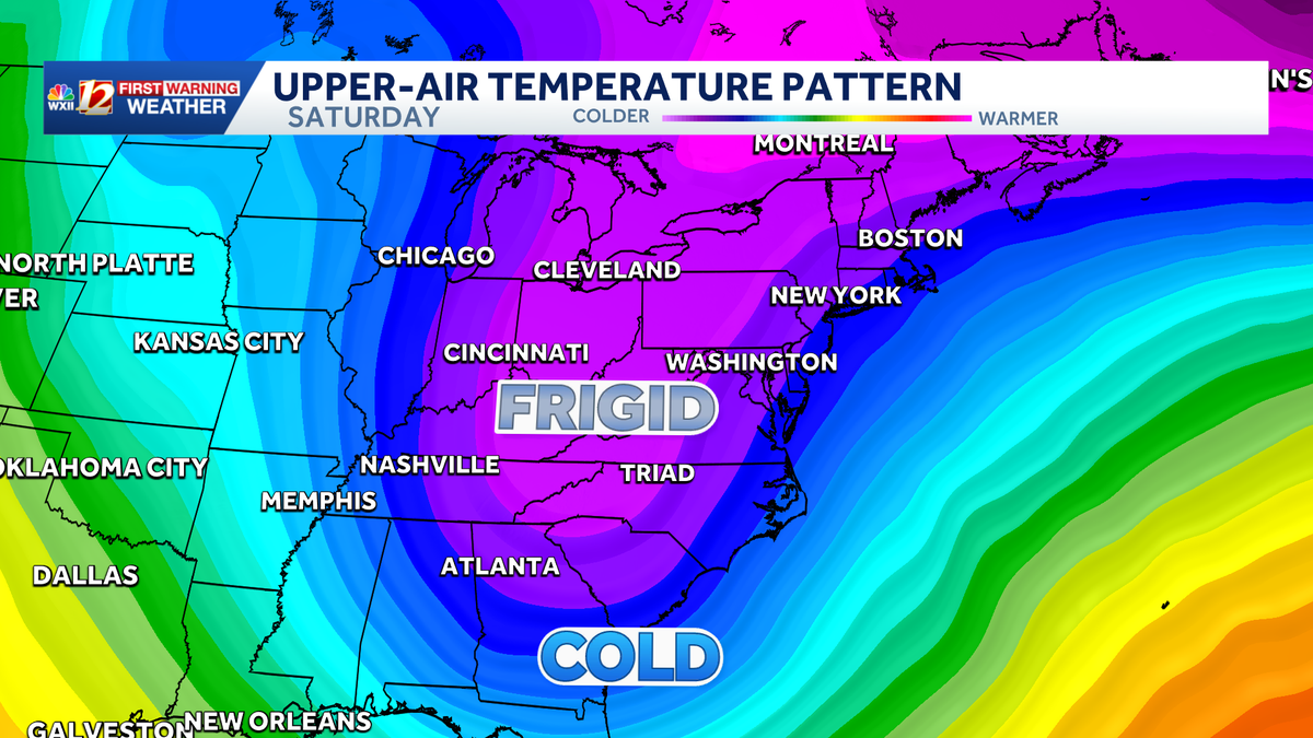 Icy travel and bitter cold lows | Dangerously cold wind chills this weekend and Triad snow chances