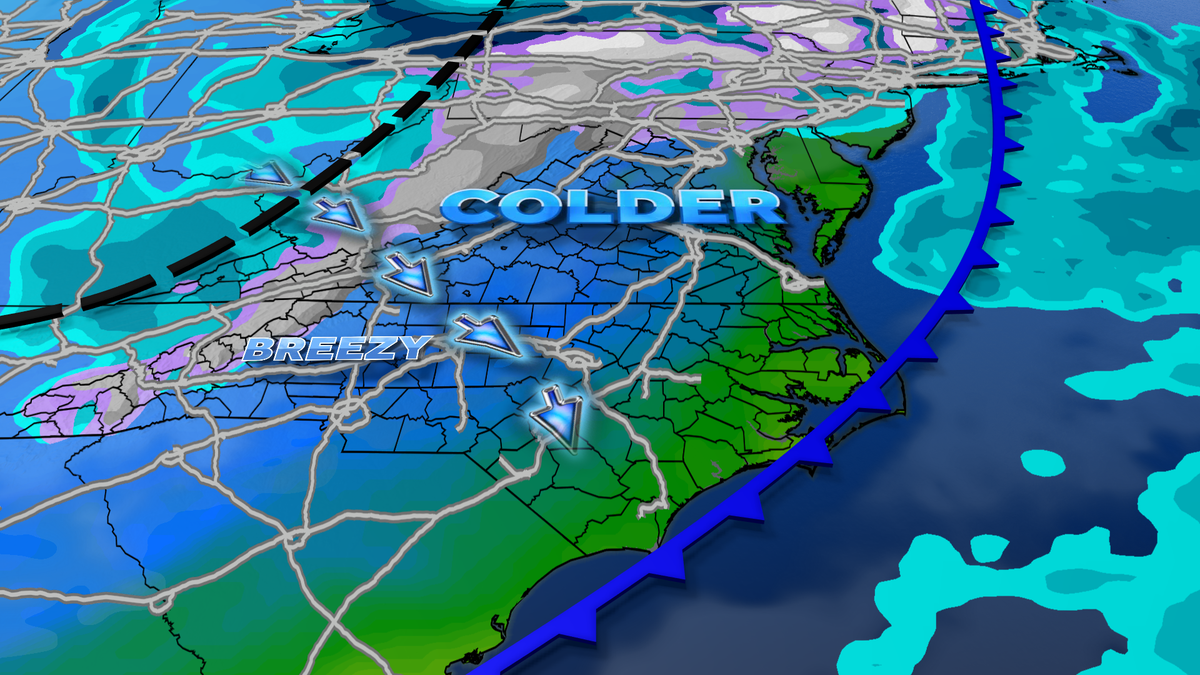 Cold Fall Blast and Tumbling Temperatures in North Carolina