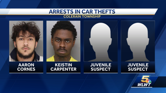 4 arrested, including two juveniles, after cars stolen from three dealerships