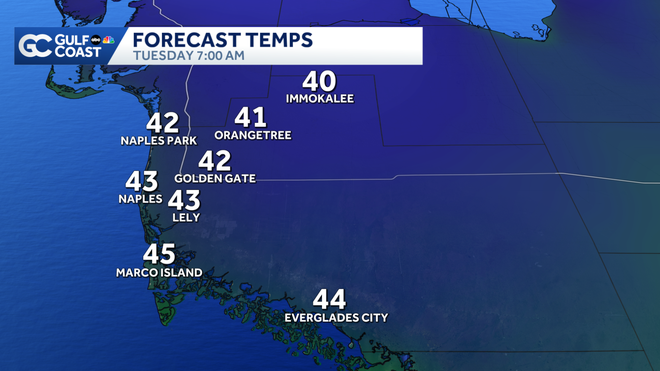 Record-breaking cold headed for Southwest Florida