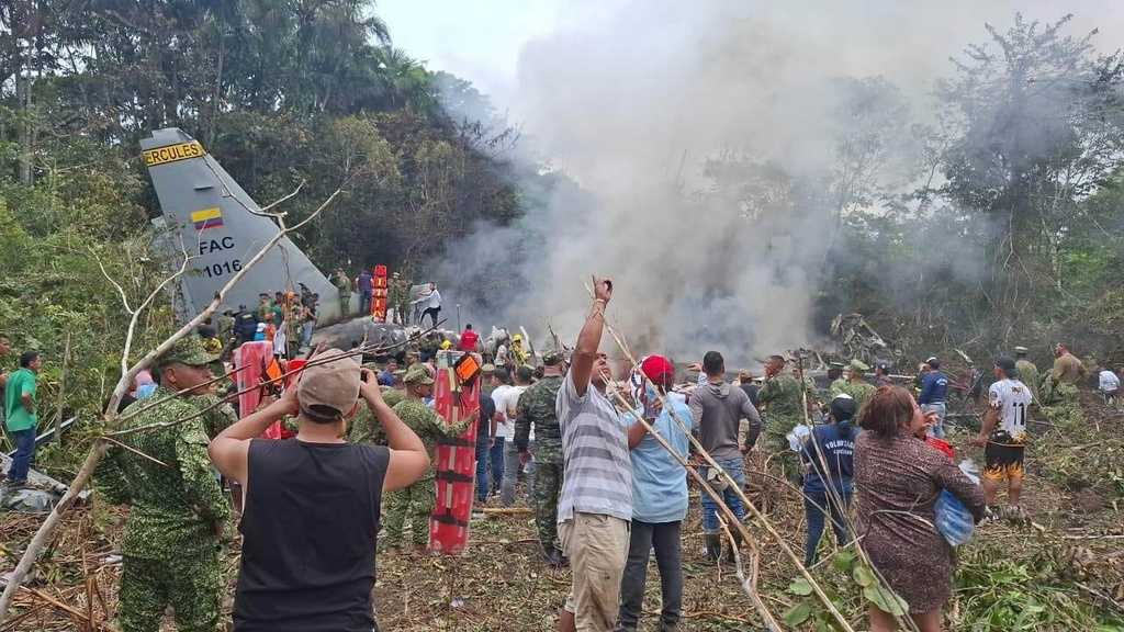 Military plane crash in Colombia kills at least 66