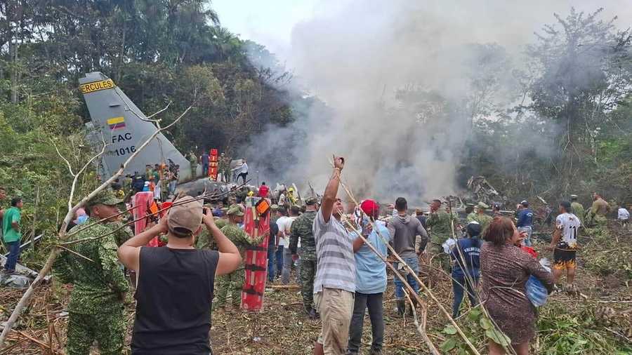 Military plane crash in Colombia kills at least 66