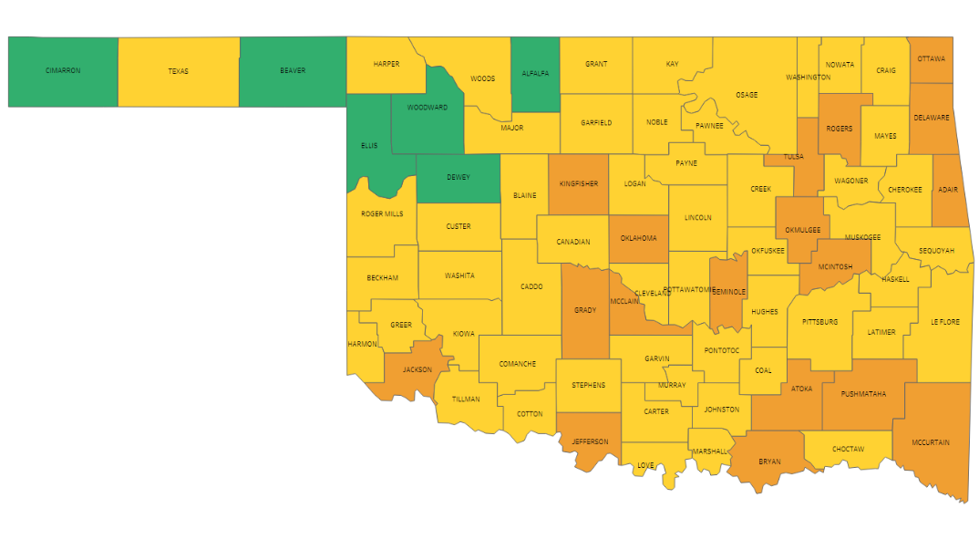 Oklahoma County Zip Code Map 8053