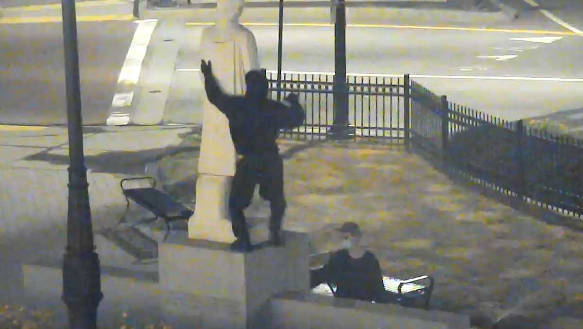 Statue of Christopher Columbus vandalized in Worcester