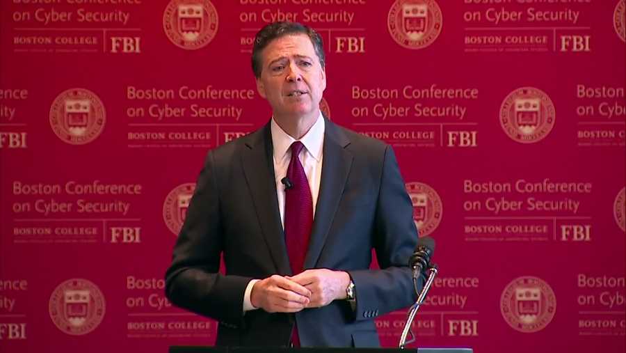 FBI Director Comey talks about cyber security at BC