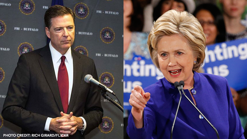 James Comey and Hillary Clinton