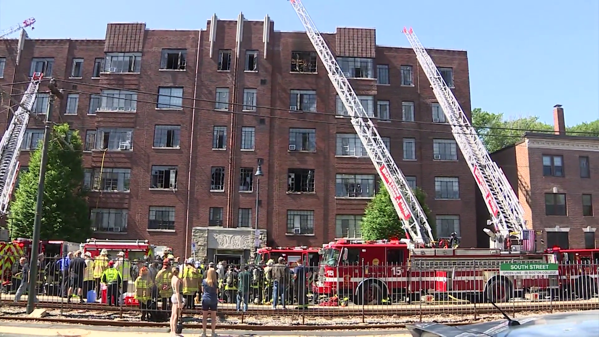 Dozens displaced by 3-alarm fire at apartment building in Boston