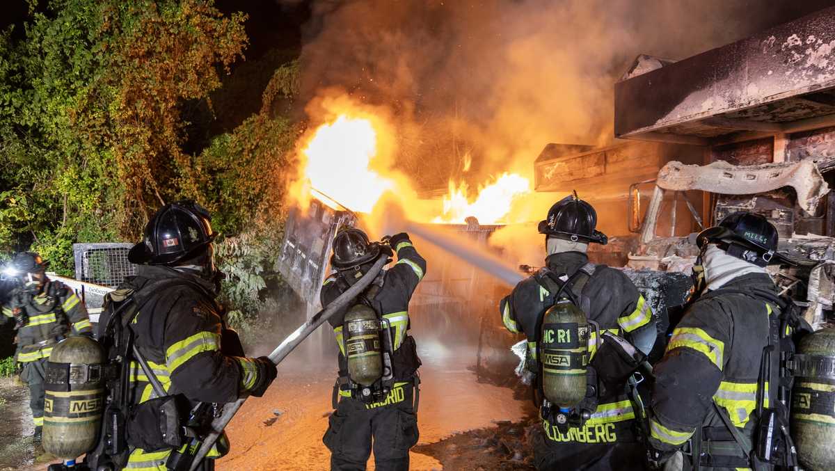 Photos: Crews battle large dump truck fire in Ocala – WESH 2 Orlando