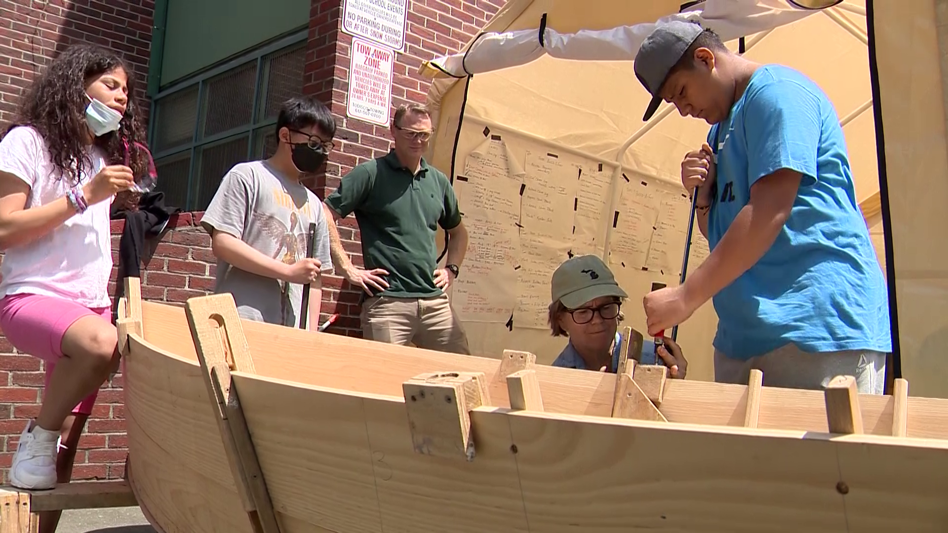 Boston Students Learning About STEM Careers Through Boat Building