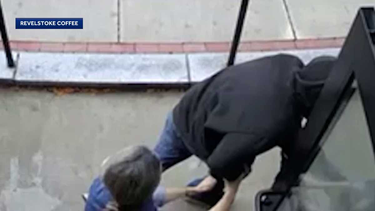 Caught on camera: New Hampshire coffee shop owner chases man who took tip jar